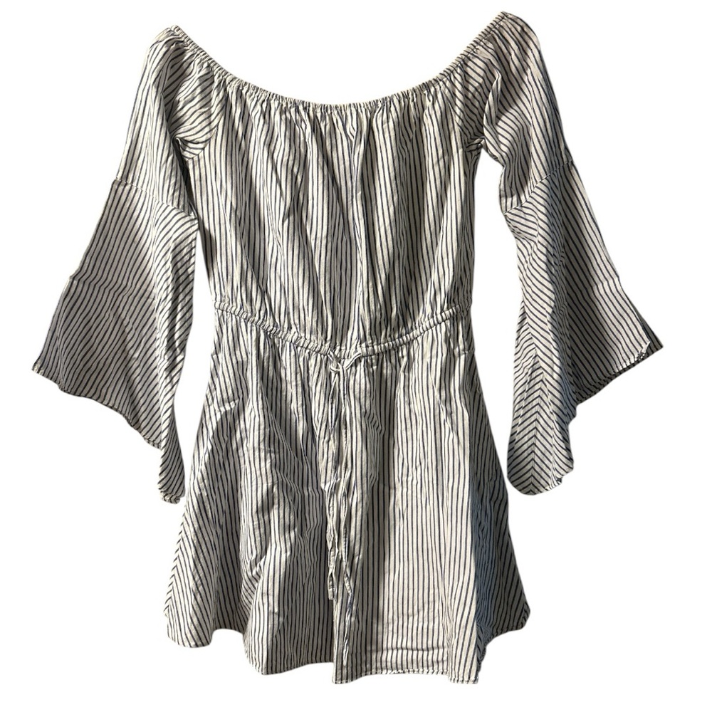 Lovers + Friends Blue and White Striped mini dress